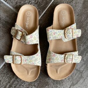 Cat & Jack Kids Floral Sandals - Cream